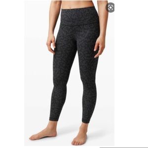 Lulu lemon black cheetah leggings size 2